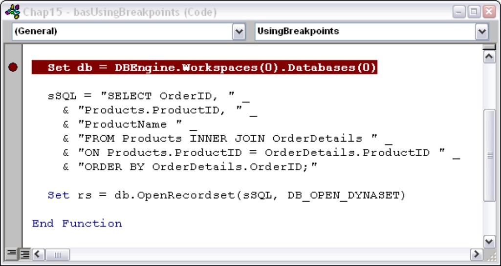 Insert a breakpoint near the location of the code you want to step through.